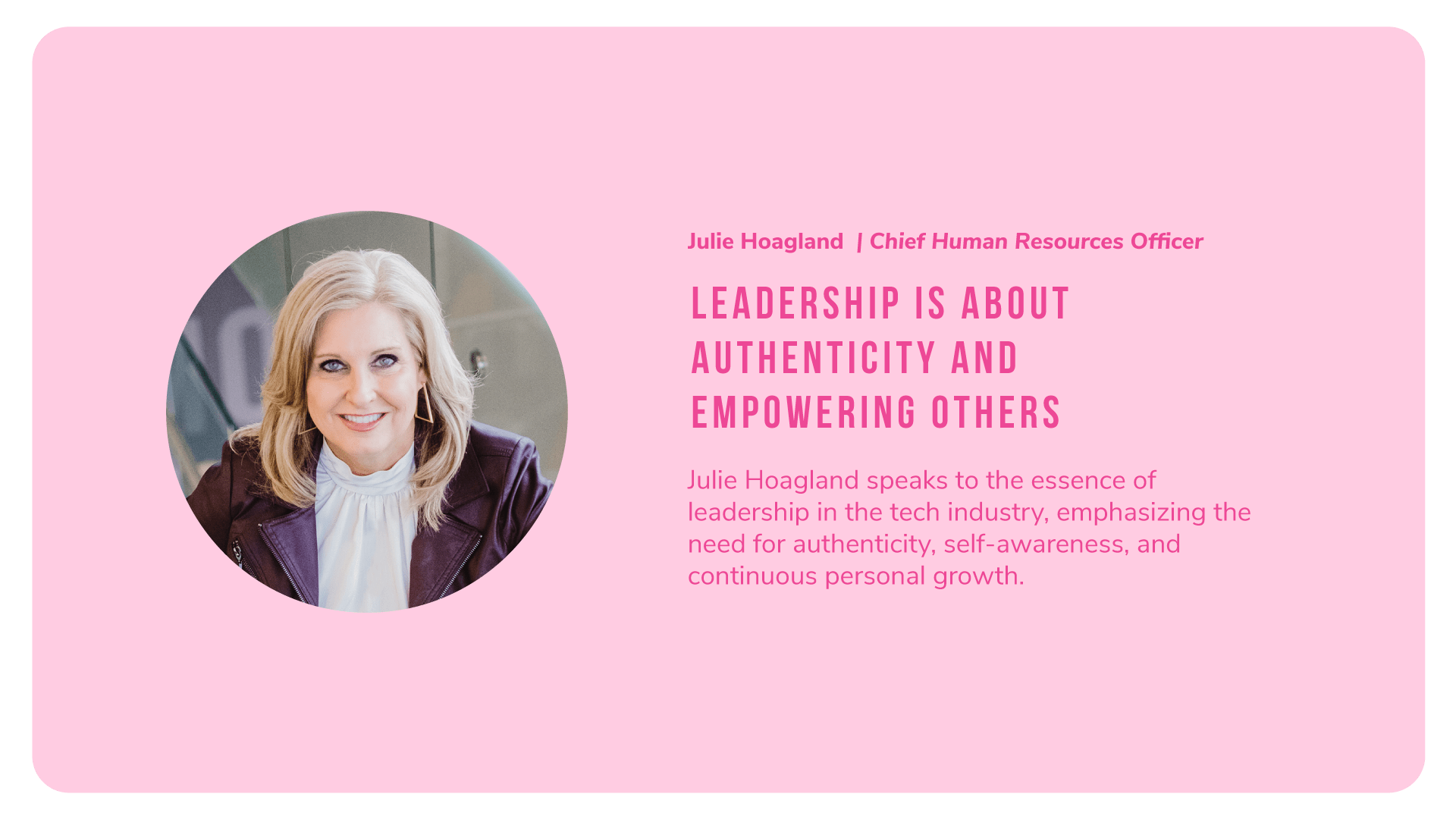 Julie Hoagland of Alkami says: Leadership is about authenticity and empowering others