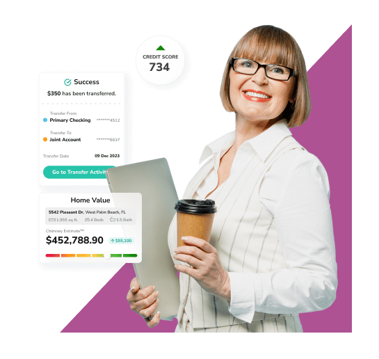 Empower account holders to discover insights into their complete financial picture with credit score and home value tracking.