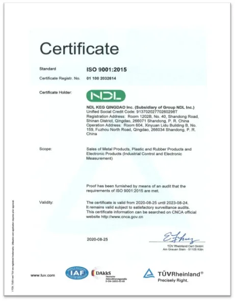 ISO 9001:2015 Certificate