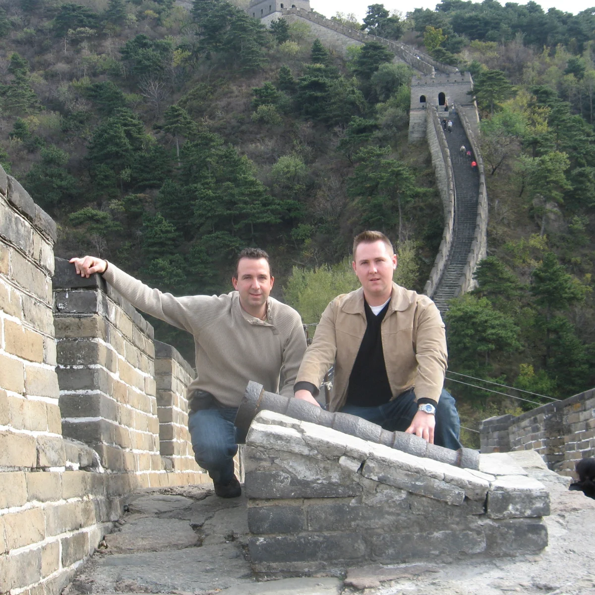 Christian Tremblay et Sylvain Dionne en Chine, automne 2008