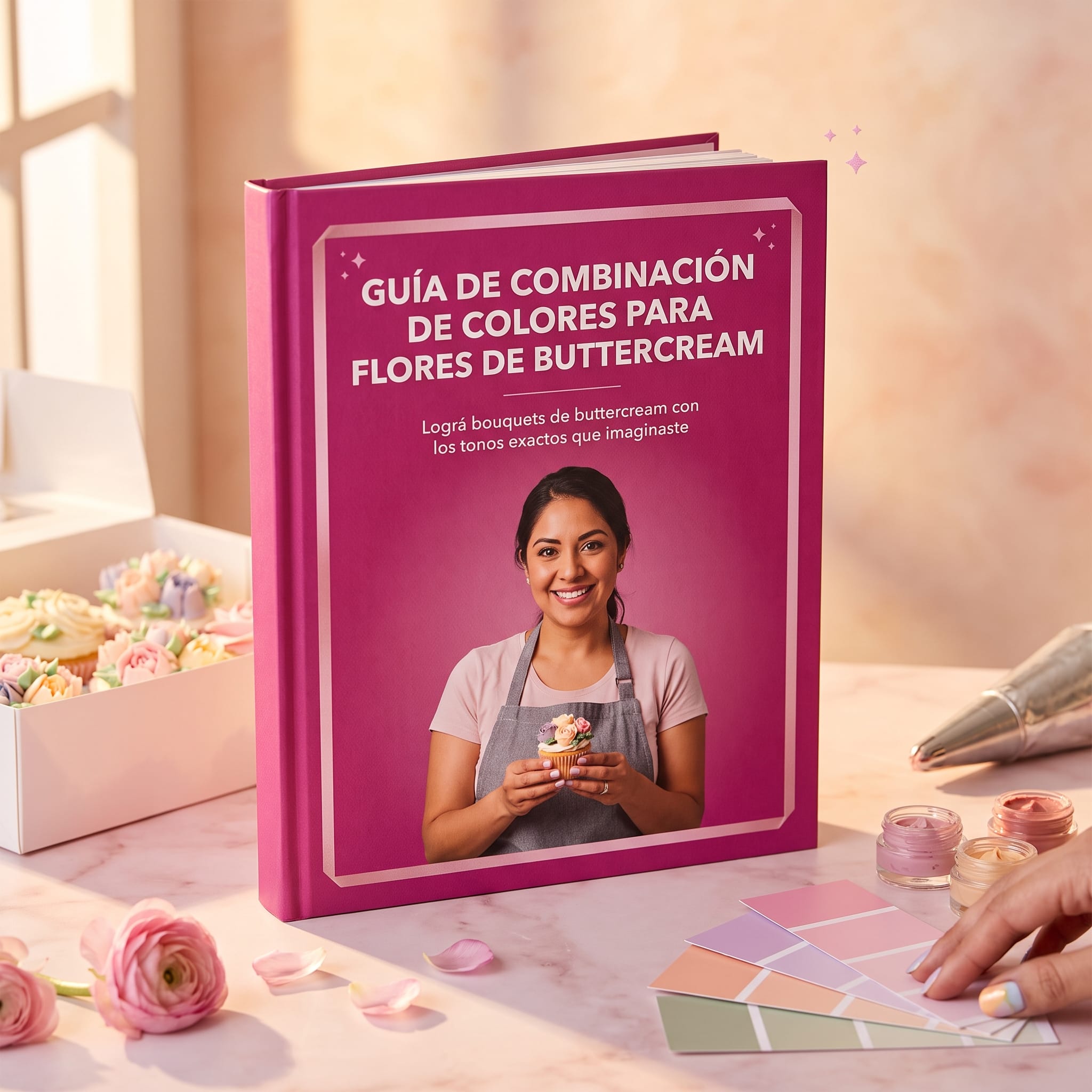 Guía de Combinación de Colores para Flores de Buttercream