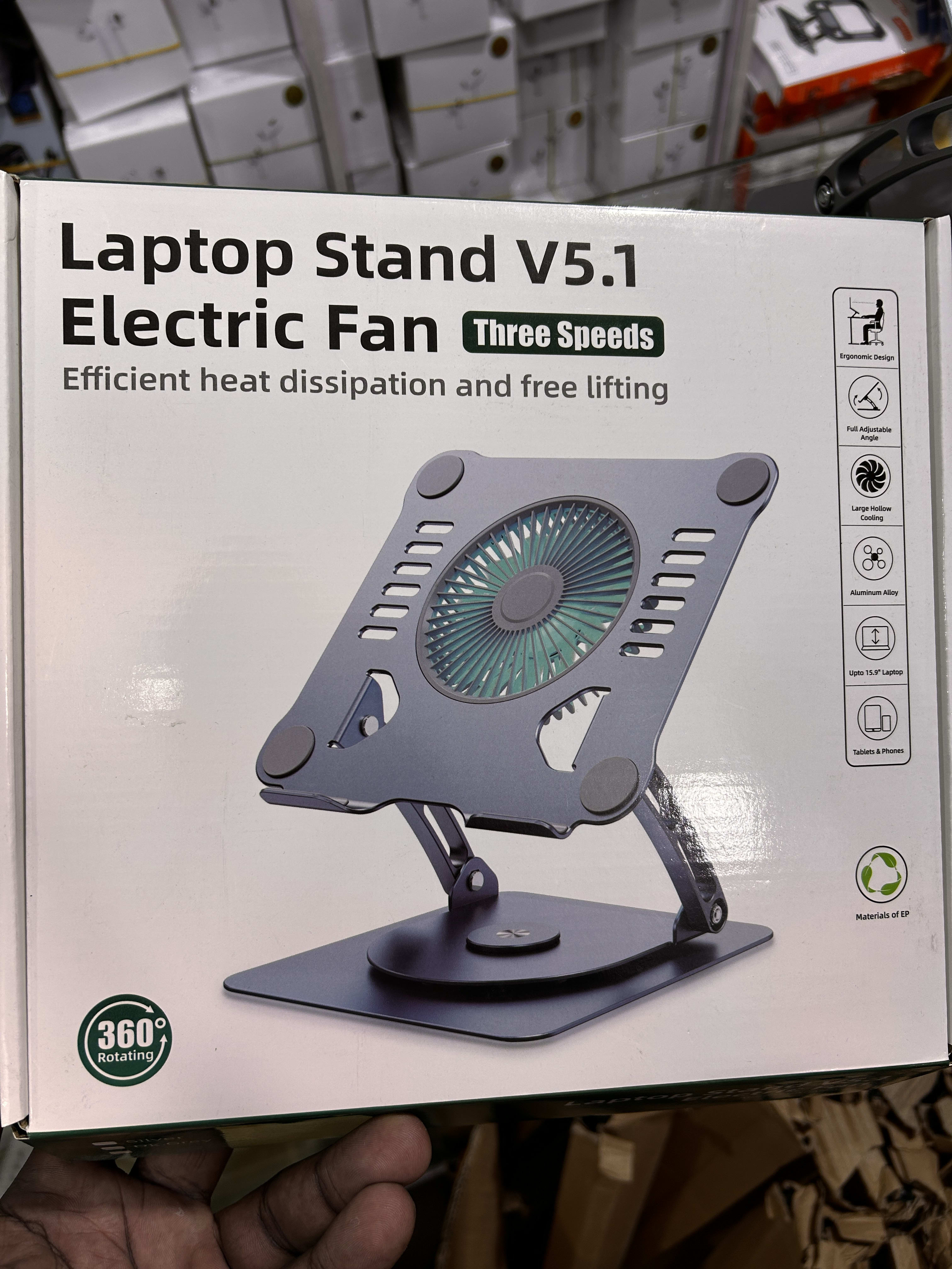 Laptop Stand v5.1 Electric Fan