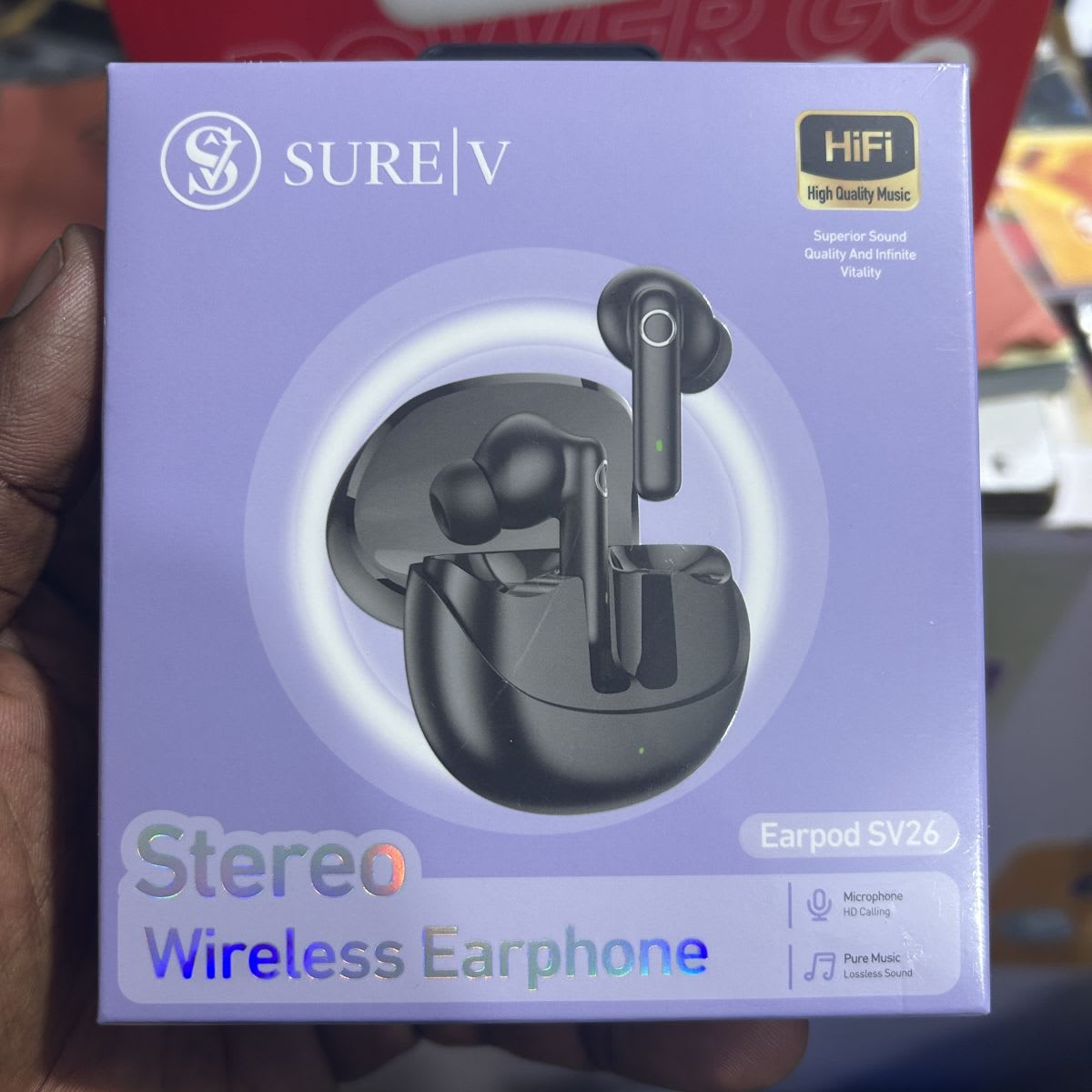 Sure V Super sound Earbud stereo wireless earphone