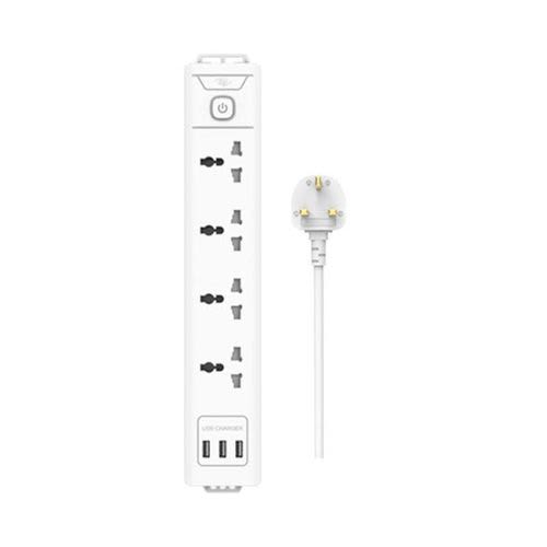 Itel 4-Ways Sockets Extension with 3 USB Ports – 3m Cable Power Strip ISU-6421WU