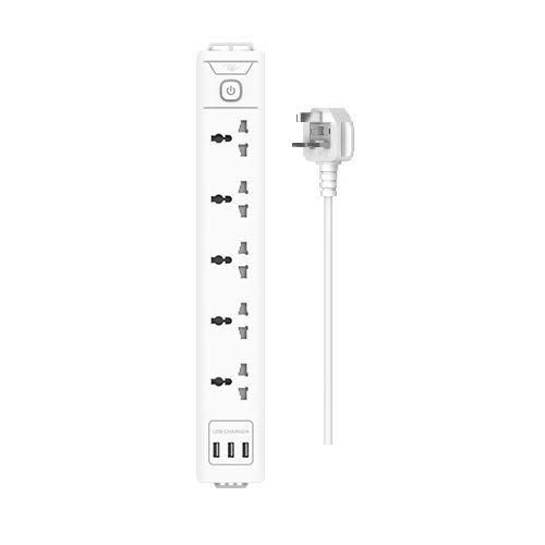 itel 5-Ways Sockets Extension + USB PORTS with 3Metres Cord — image 2