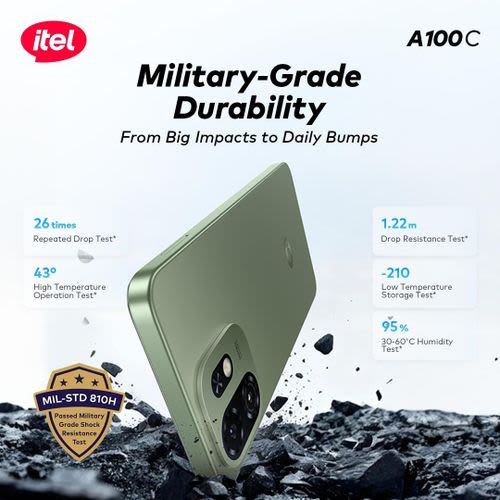 itel A100C 6.6" 3GB RAM/64GB ROM 5000mAh - Black — image 3