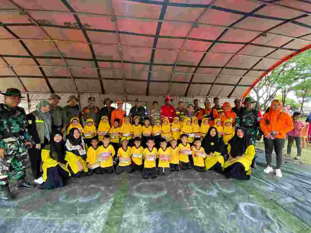Batalyon B Pelopor Satbrimob Polda NTB Lakukan Latihan Gabungan Penanggulangan Bencana