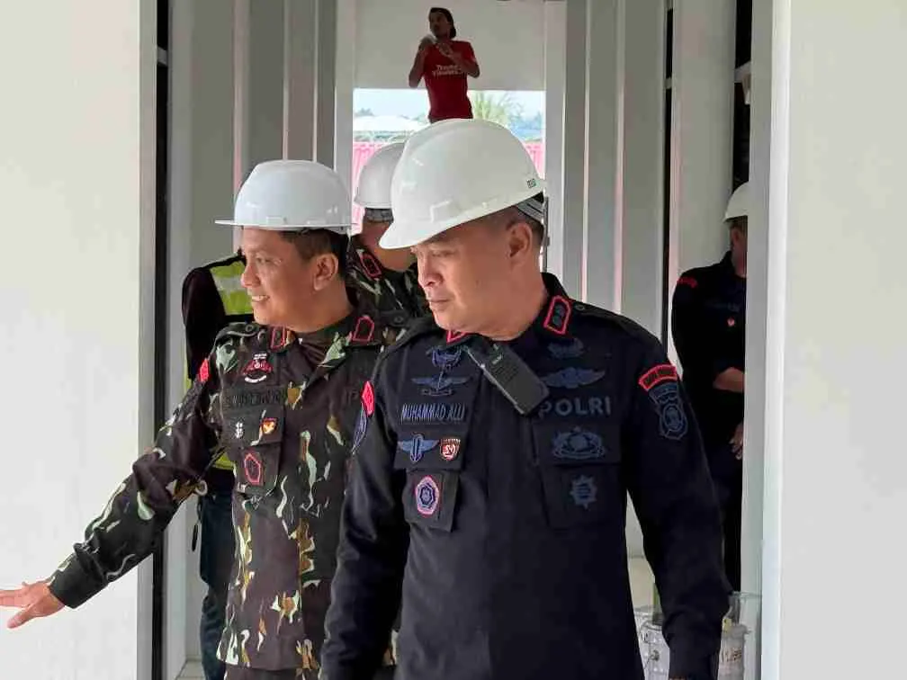 Wadansat Brimob Kaltim Tinjau Progres Pembangunan Gedung Baru Batalyon B Pelopor