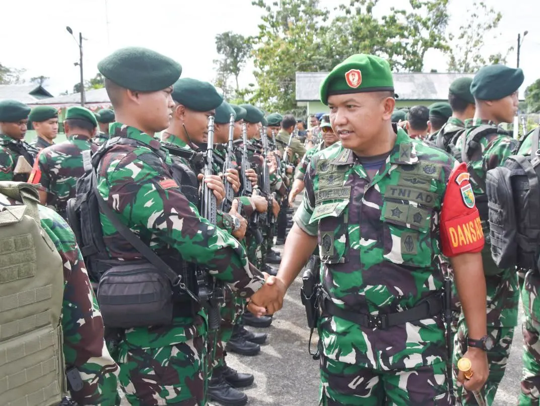 Dandim 1710/Mimika Hadiri Upacara Serah Terima Satgas Pam Obvitnas PT. Freeport Indonesia