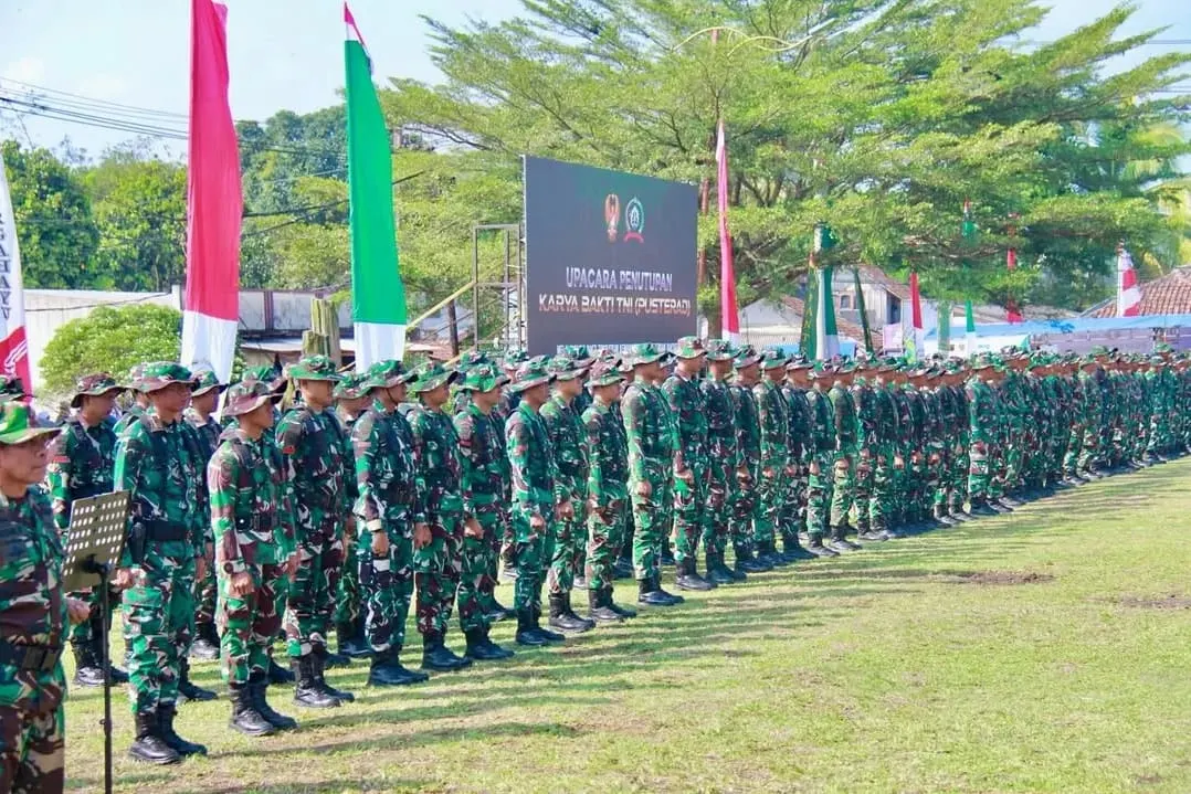 Danyonif 318 Kostrad Pimpin Upacara Penutupan Karya Bakti TNI