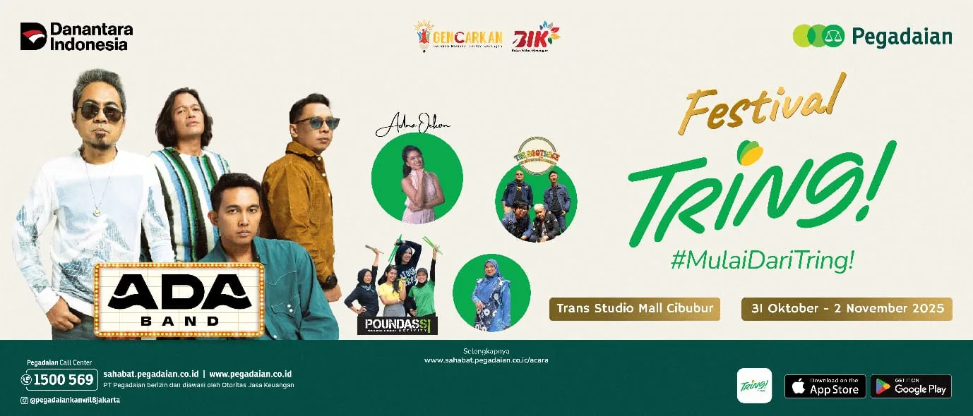 Pegadaian Kanwil VIII Jakarta 1 Hadirkan “Festival Tring!” di Trans Studio Mall Cibubur Perpaduan Inovasi Digital, Literasi Keuangan, dan Tren Gaya Hidup Modern