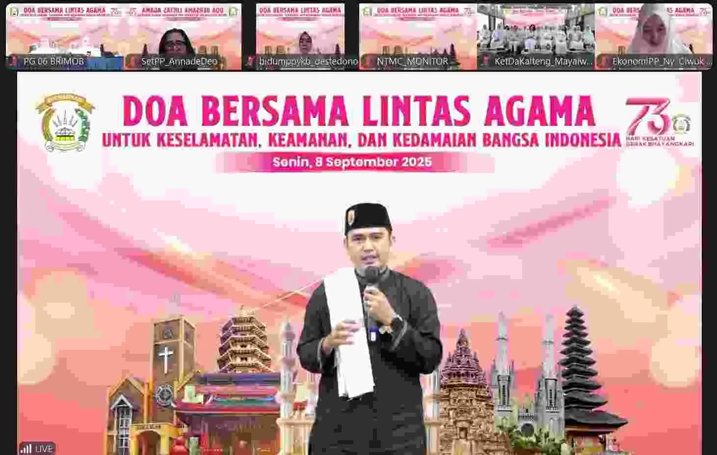 Wujudkan Kedamaian dan Persatuan, Ketua Bhayangkari PG06 Korps Brimob Polri Ikuti Doa Lintas Agama Secara Daring Wujudkan Kedamaian dan Persatuan, Ketua Bhayangkari PG06 Korps Brimob Polri Ikuti Doa Lintas Agama Secara Daring