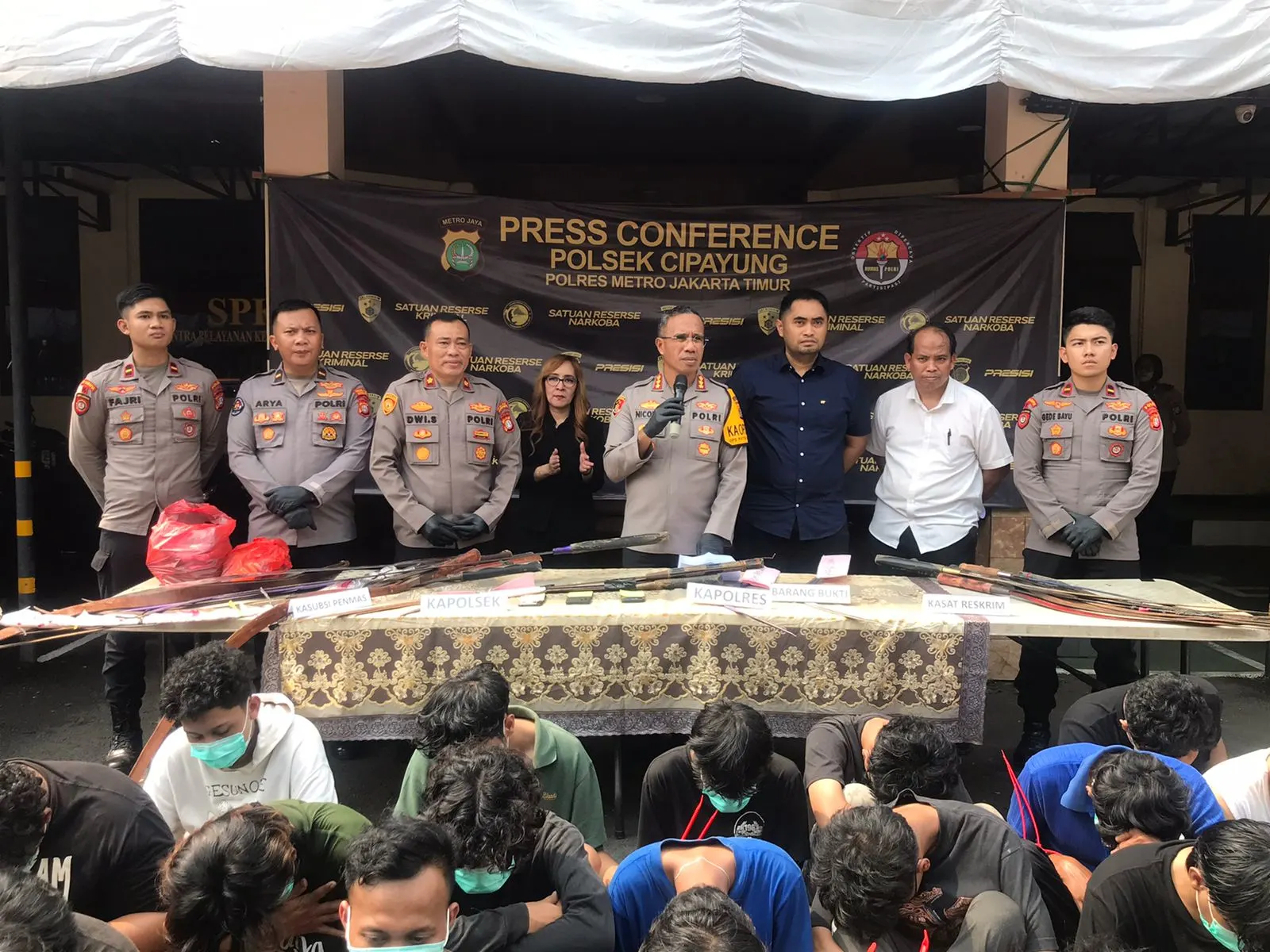 Polisi Amankan 36 Remaja Yang Hendak Tawuran di Cipayung