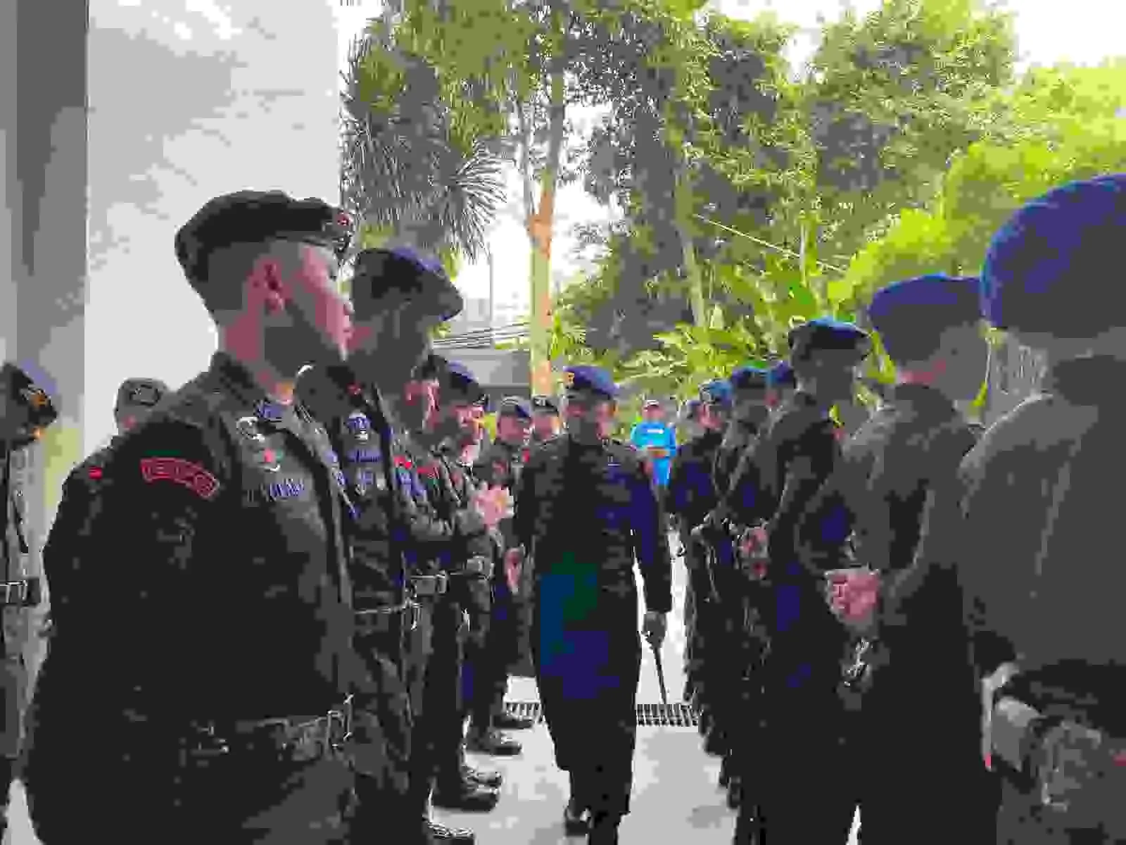 Komandan Pasukan Brimob II, Brigjen Pol. Arif Budiman S.I.K.,M.H., Arahan serta Pengecekan Kesiapsiagaan Personel Pasbrimob II BKO Aman Nusa I Wilayah Hukum Polda Metro Jaya yang bertempat di Gedung Ptik dan Gedung Nasdem Jakarta pusat