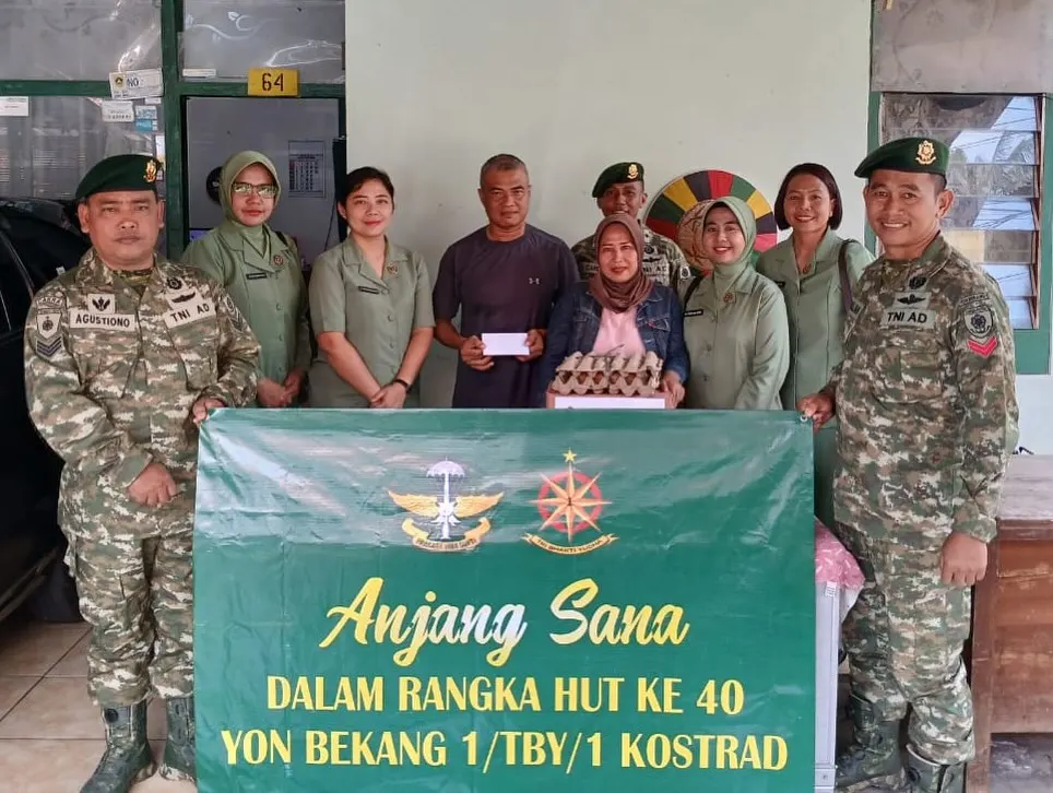 Yonbekang 1 Kostrad Gelar Anjangsana dalam Rangka HUT ke-40