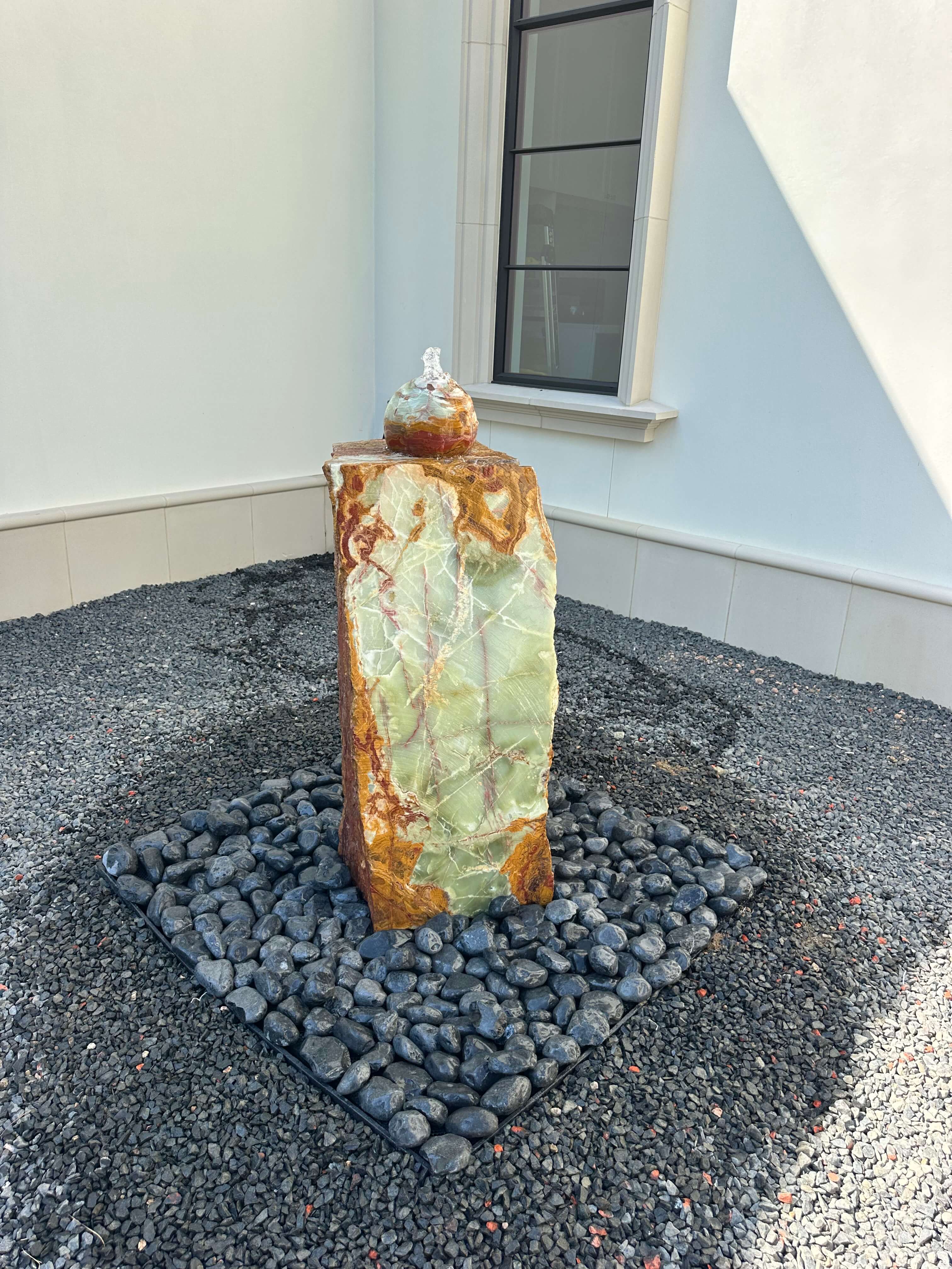 Onyx stone fountain