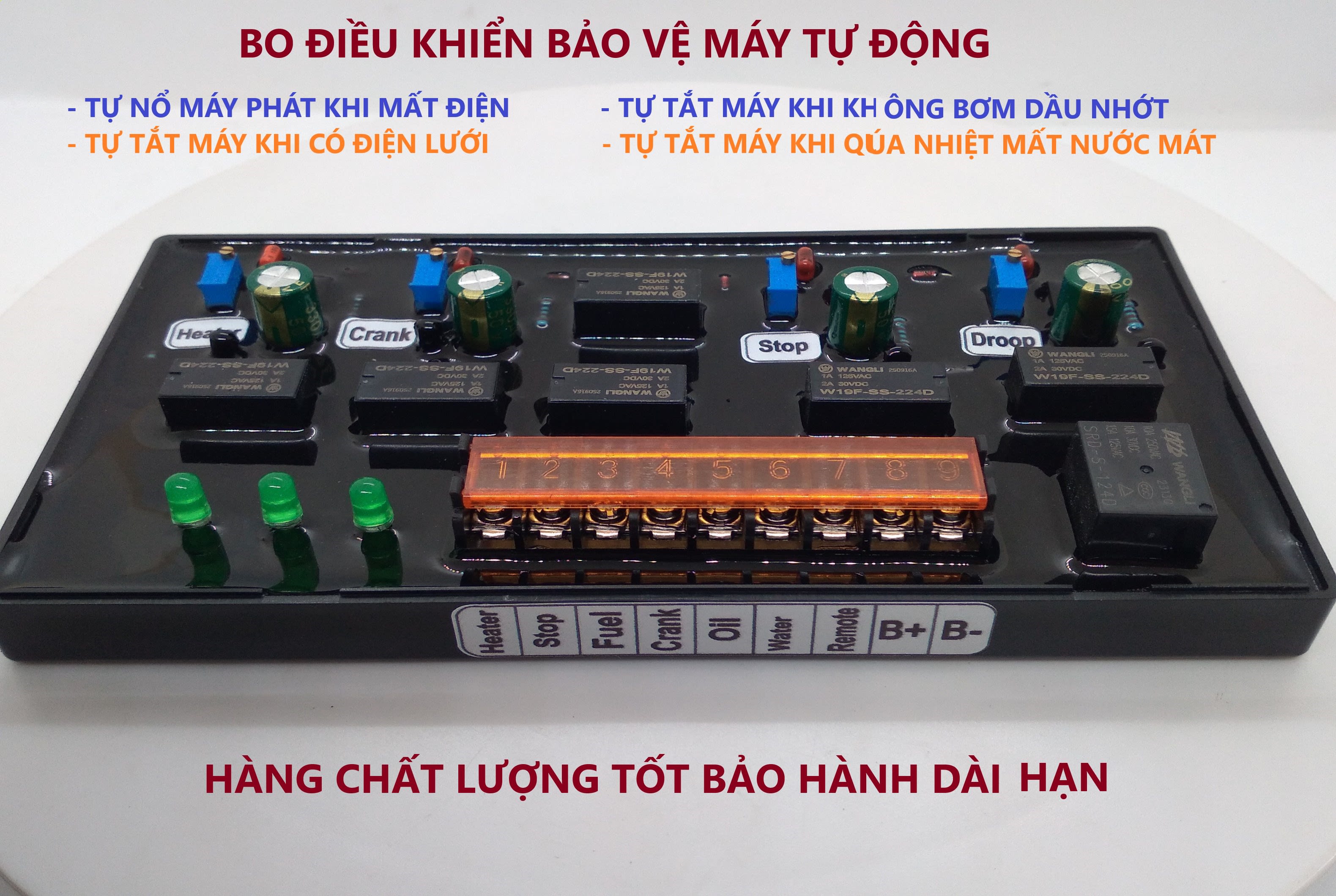 điều khiển bảo vệ máy phát điện / ATS -12v