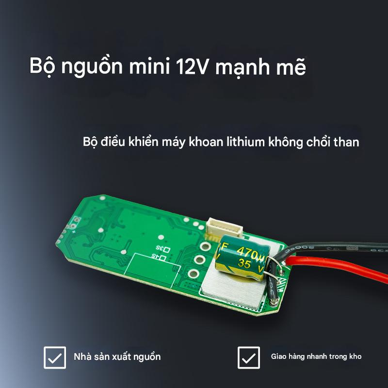 Bo mạch điều khiển máy khoan pin không chổi than 12v
