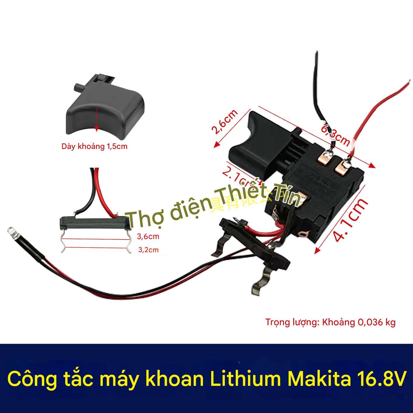 Công tắc khoan pin có chổi than D