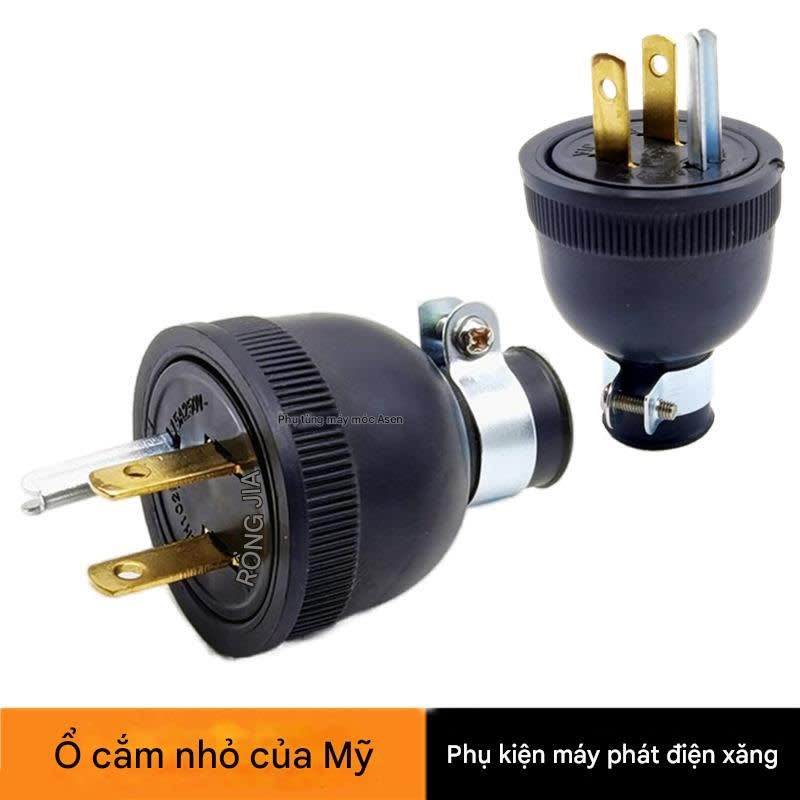 Phích cắm 3 chân dùng cho máy phát điện nhật CHÂN DỌC