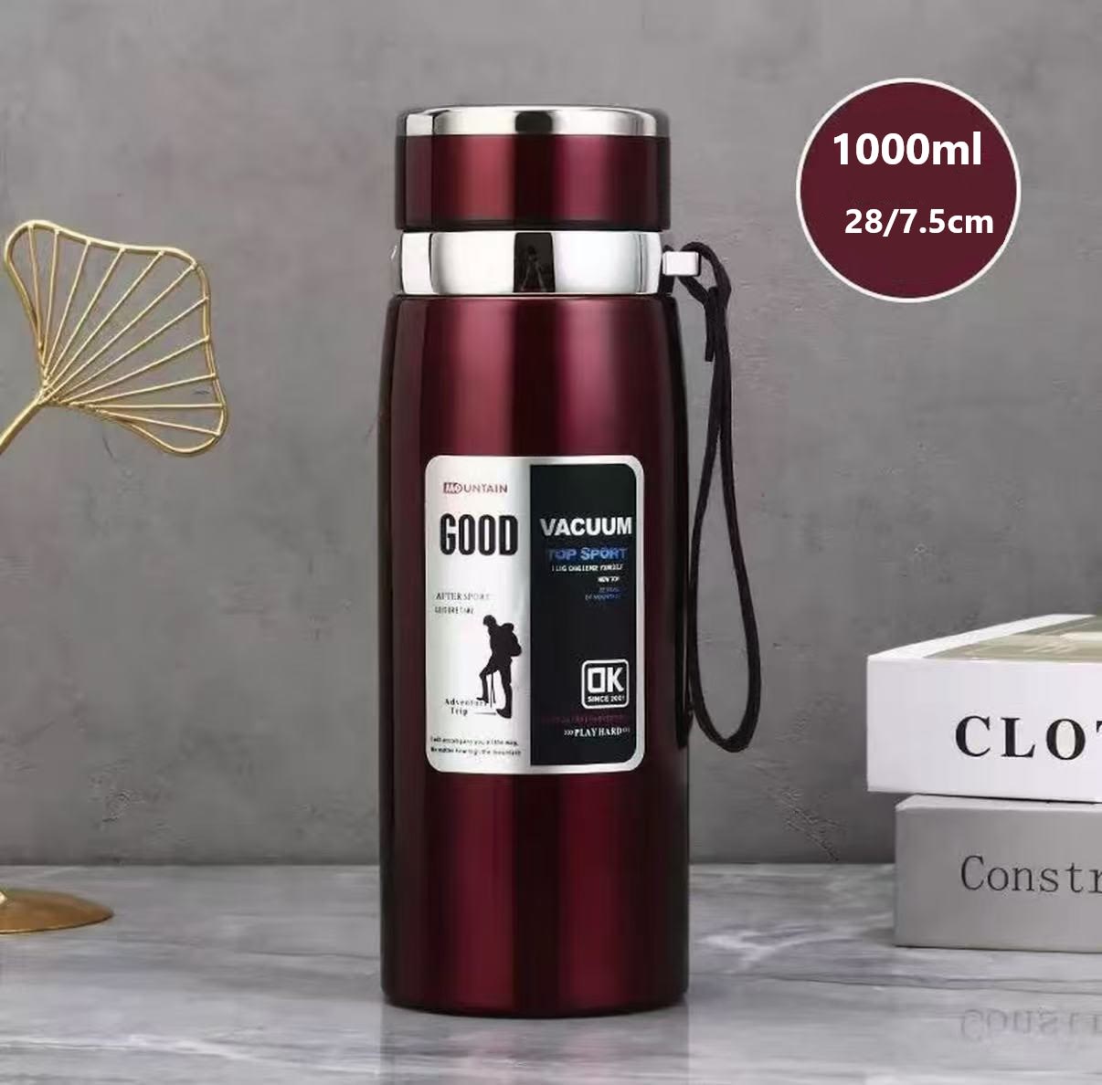 Bình giữ nhiệt inox 316 cao cấp dung tích 1 Lít MÀU ĐỎ