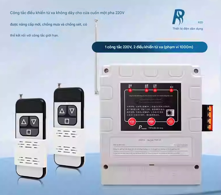 Điều khiển máy tời hàng cẩu trục cửa cổng 7.5KW điều khiển từ xa phạm vi 1km 1 PHA