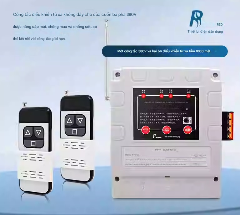 Điều khiển máy tời hàng cẩu trục cửa cổng 7.5KW điều khiển từ xa phạm vi 1km 3 PHA