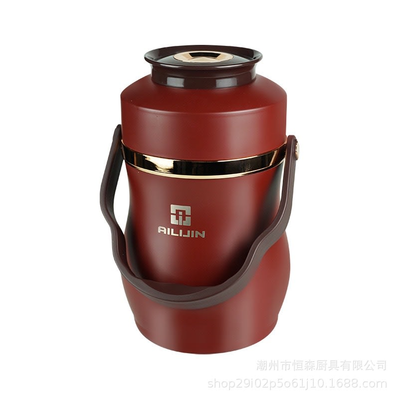 Cặp Lồng Hộp Cơm Inox 3 Ngăn 2.8L – Giữ Nhiệt Lâu, An Toàn Thực Phẩm, MÀU ĐỎ