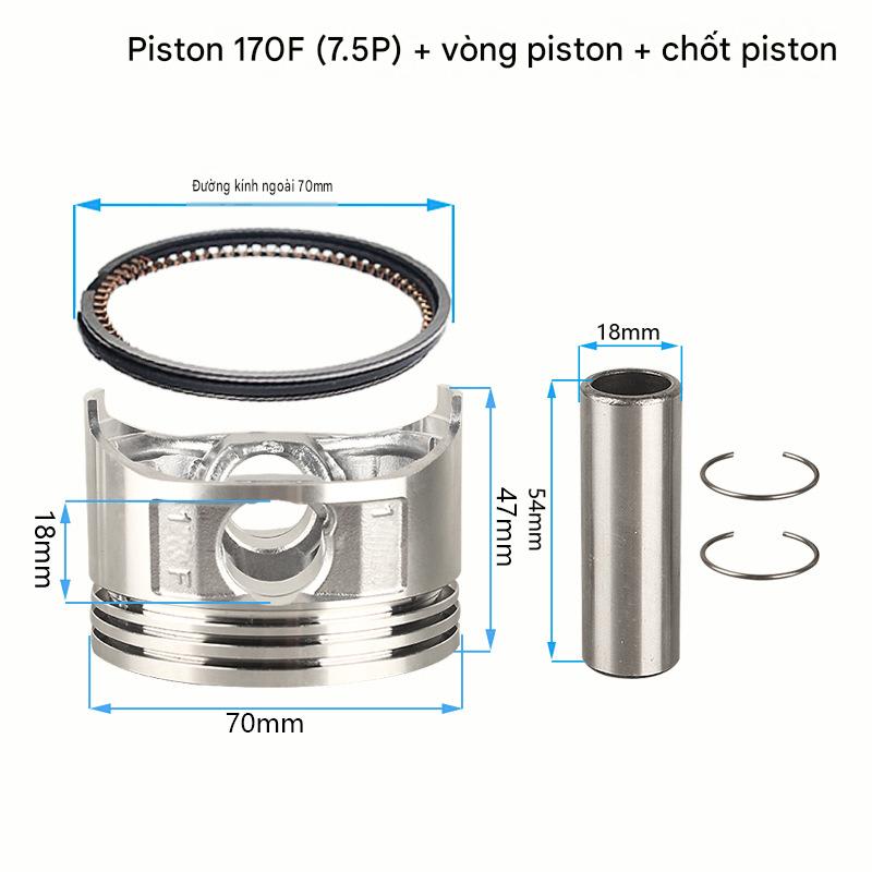 1 BỘ PITONG+XÉC MĂNG+TRỤC ẮC 170F