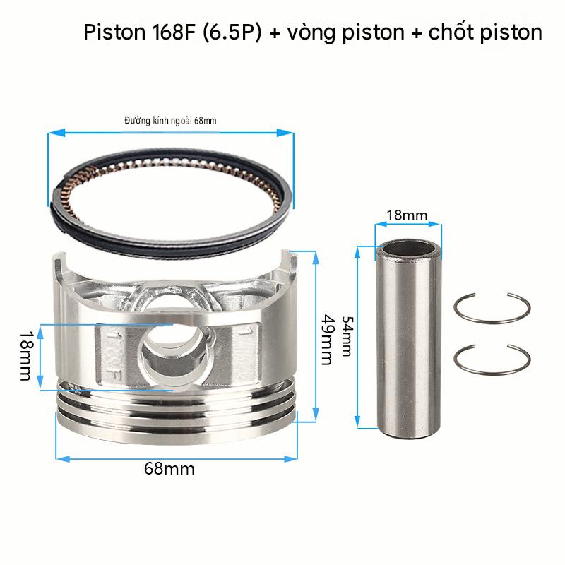1 BỘ PITONG+XÉC MĂNG+TRỤC ẮC 168F