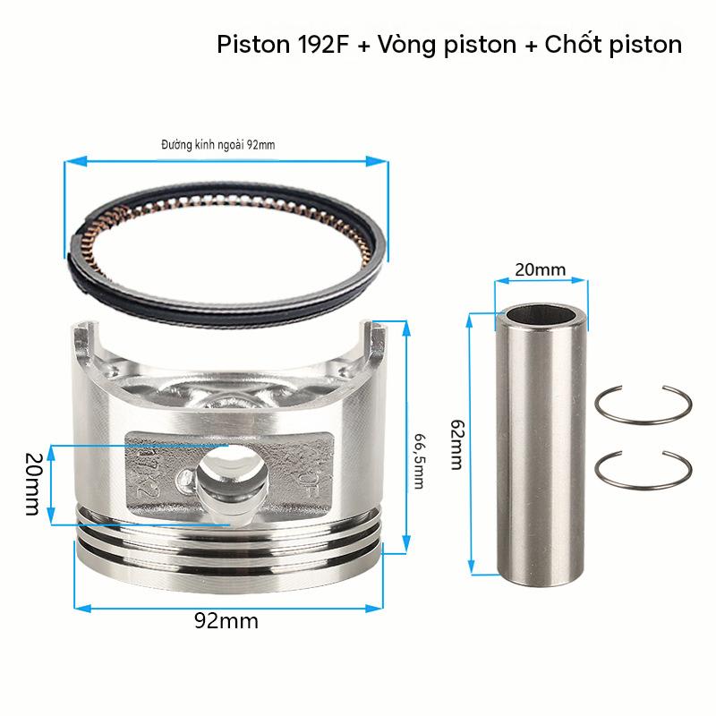 1 BỘ PITONG+XÉC MĂNG+TRỤC ẮC 192F