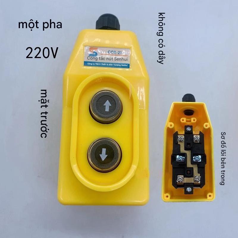 Công tắc máy tời Tay bấm điều khiển mô tơ cẩu trục loại 1 PHA 220v