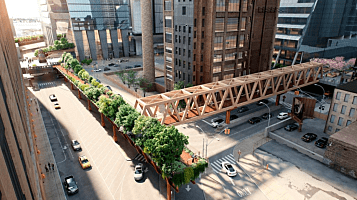High Line Mass Timber Pedestrian Bridge