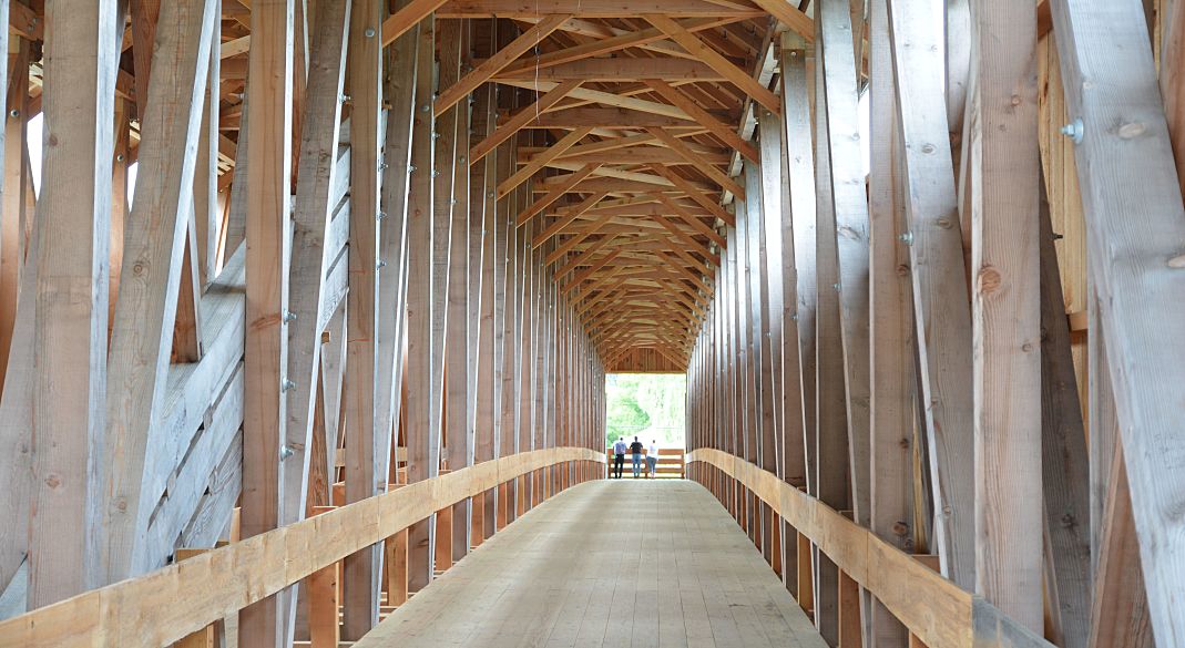Blenheim Covered Bridge Mass Timber WIN Project WoodWorks