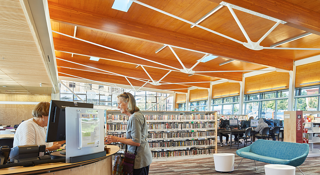 Tukwila Library - Mass Timber WIN Project | WoodWorks Innovation Network