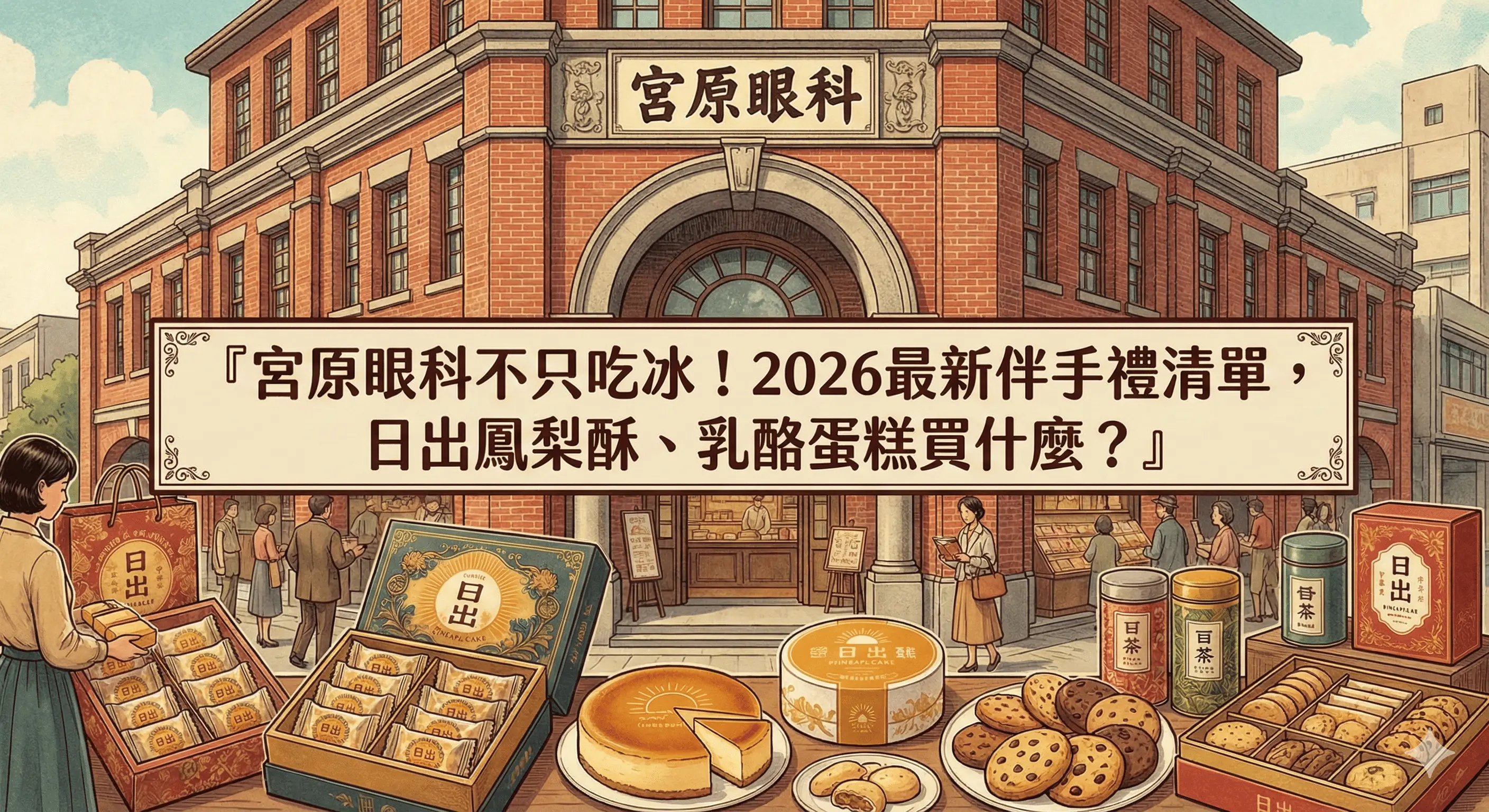 宮原眼科不只吃冰！2026最新伴手禮清單，日出鳳梨酥、乳酪蛋糕買什麼？