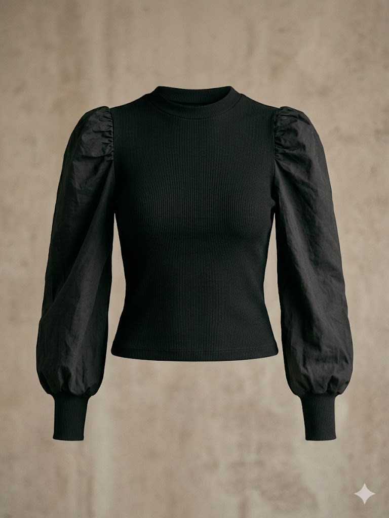 Long sleeve puff top