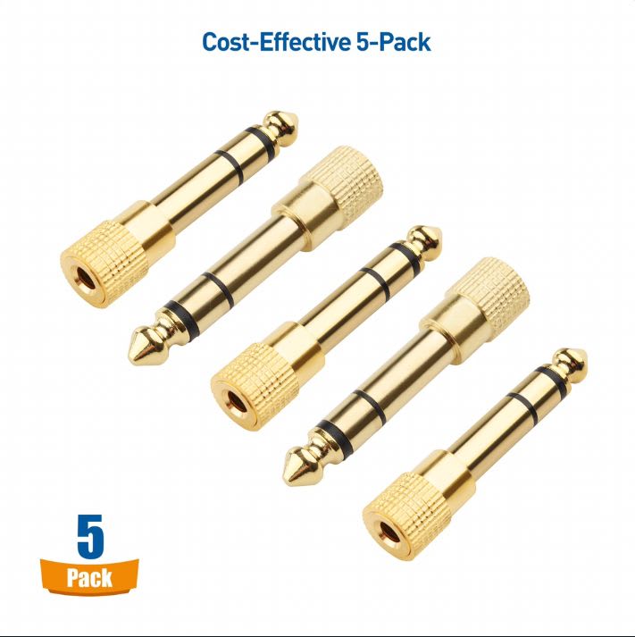 5PCS SET 6.5MM TO 3.5MM CONVERTER ADAPTER