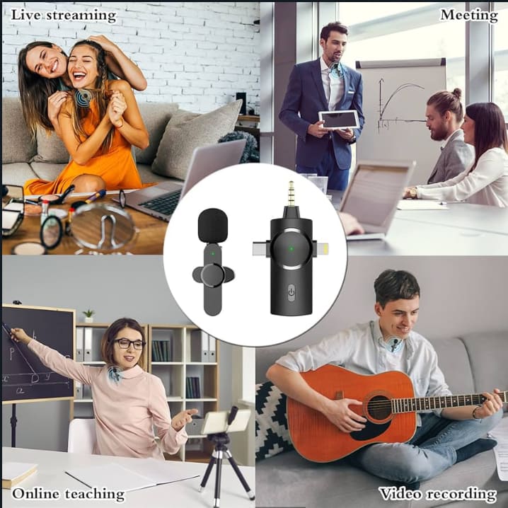 3FUNCTIONAL WIRELESS LAPEL MICROPHONE- SINGLE