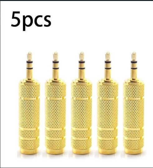 5PCS SET 6.5MM FEMALE TO 3.5MM MALE CONVERTER