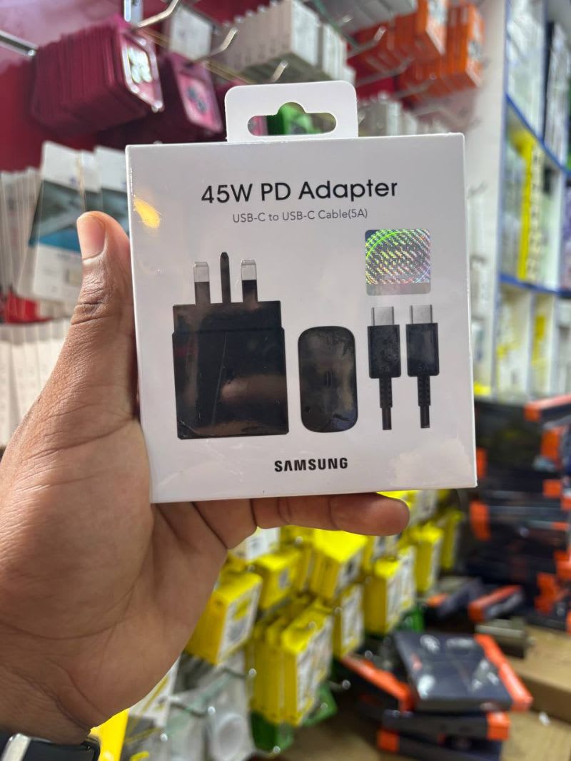 Samsung 45W PD Adapter with USB-C to USB-C cable