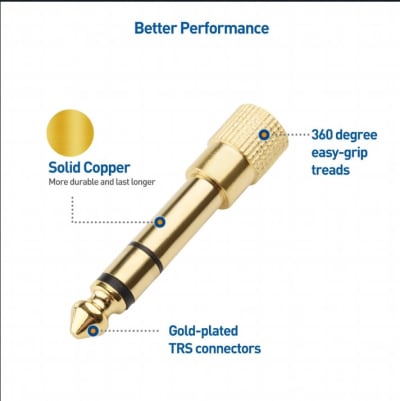 5PCS SET 6.5MM TO 3.5MM CONVERTER ADAPTER