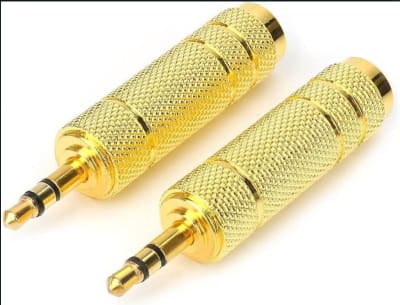 5PCS SET 6.5MM FEMALE TO 3.5MM MALE CONVERTER
