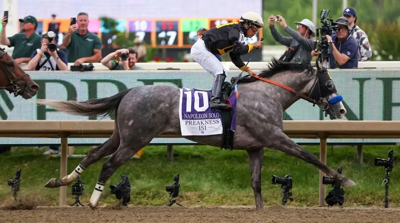Napoleon Solo gana el Preakness Stakes (G1) en Laurel Park