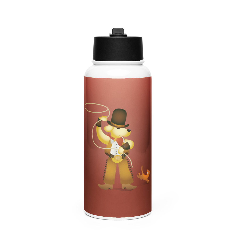 Sagittarius Stainless Steel Water Bottle with a Straw Lid
