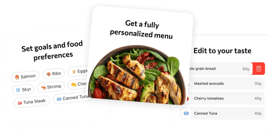 Your Personalized Meal Plan Is One Tap Away