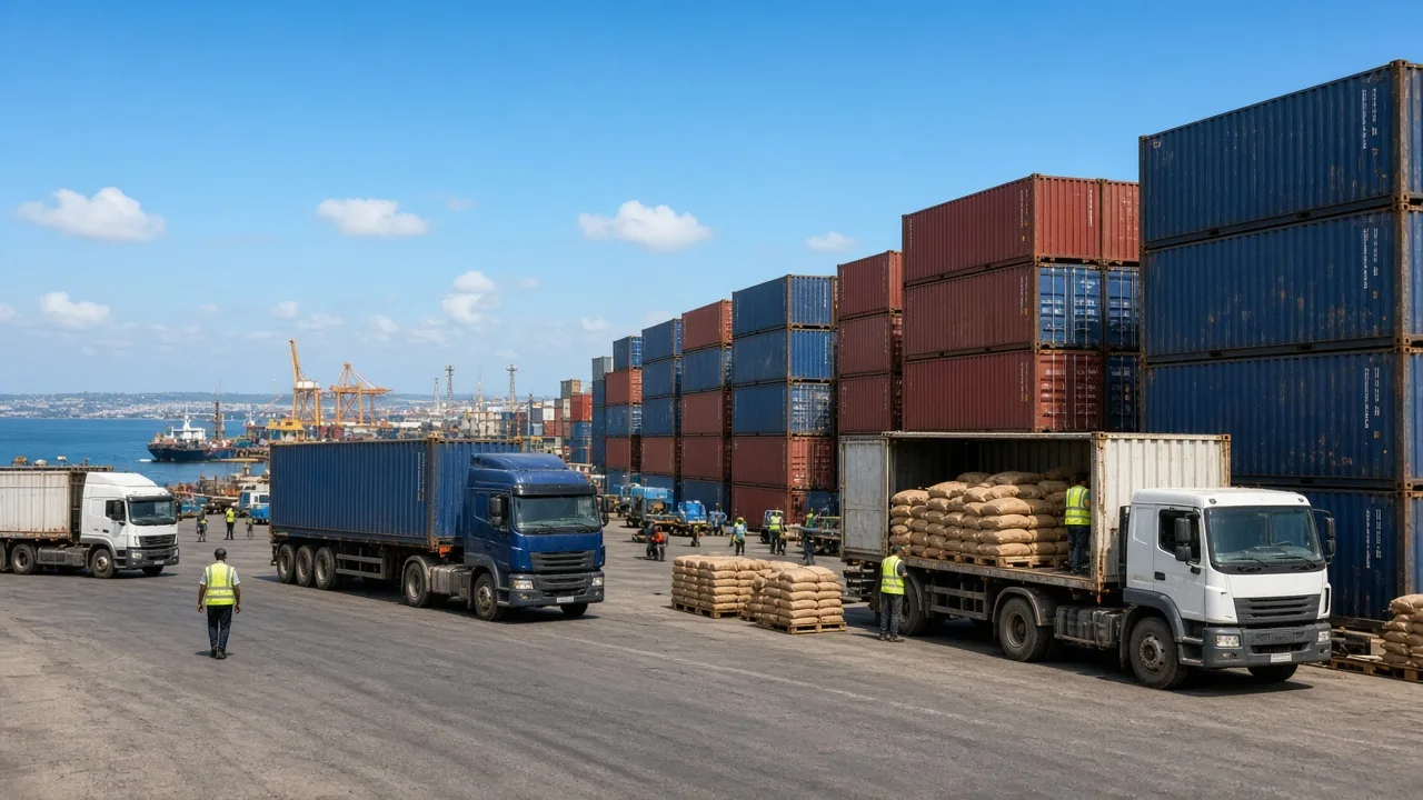 Cargo and export logistics representing East African trade growth opportunities