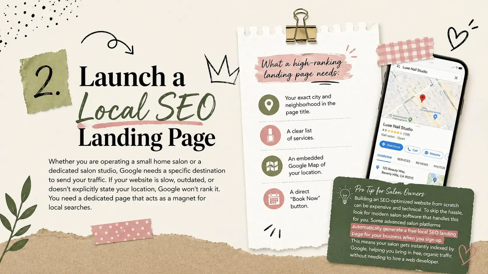 Launch a  Salon Local SEO Landing Page