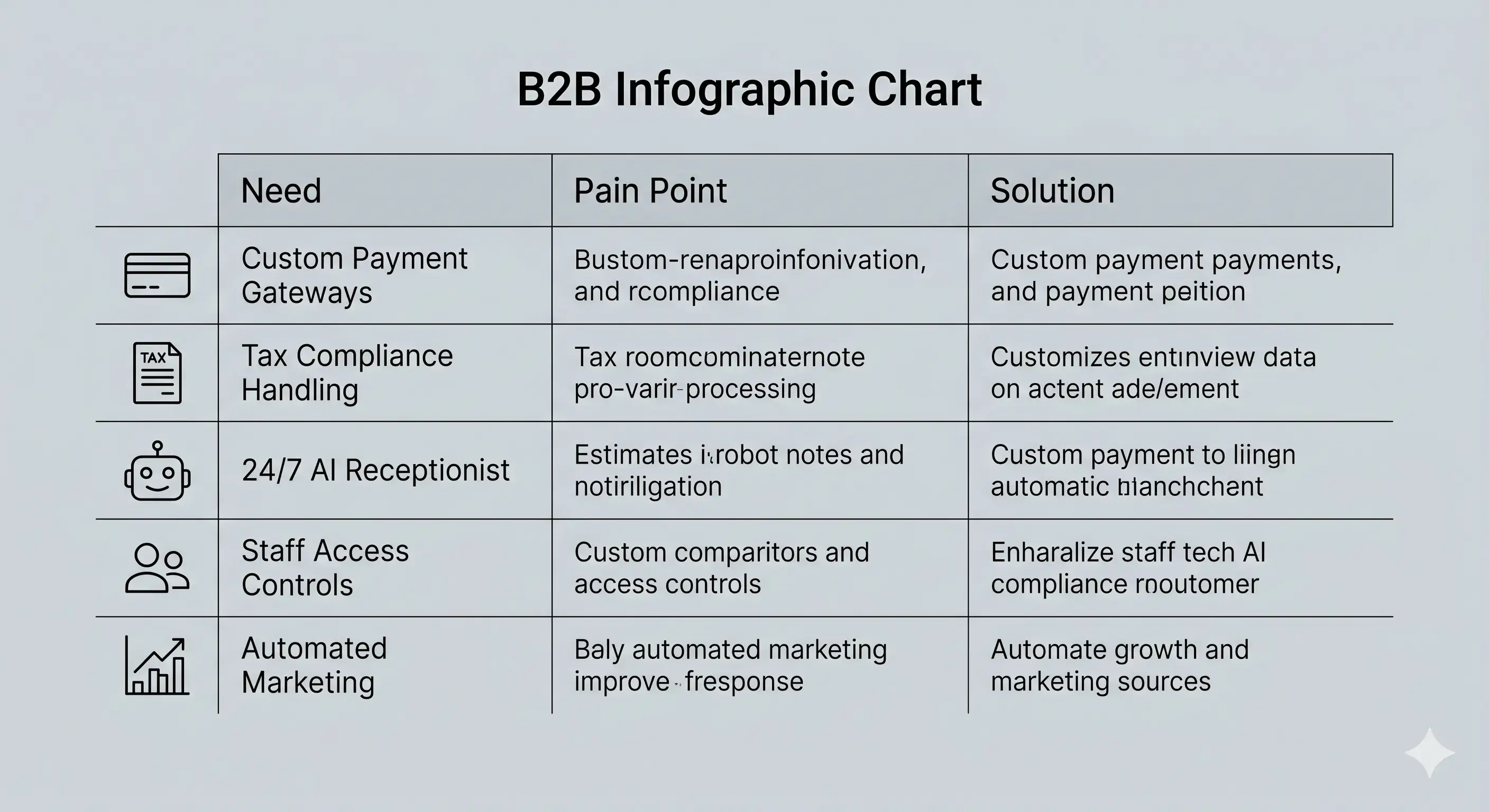 Digital salon business needs checklist chart