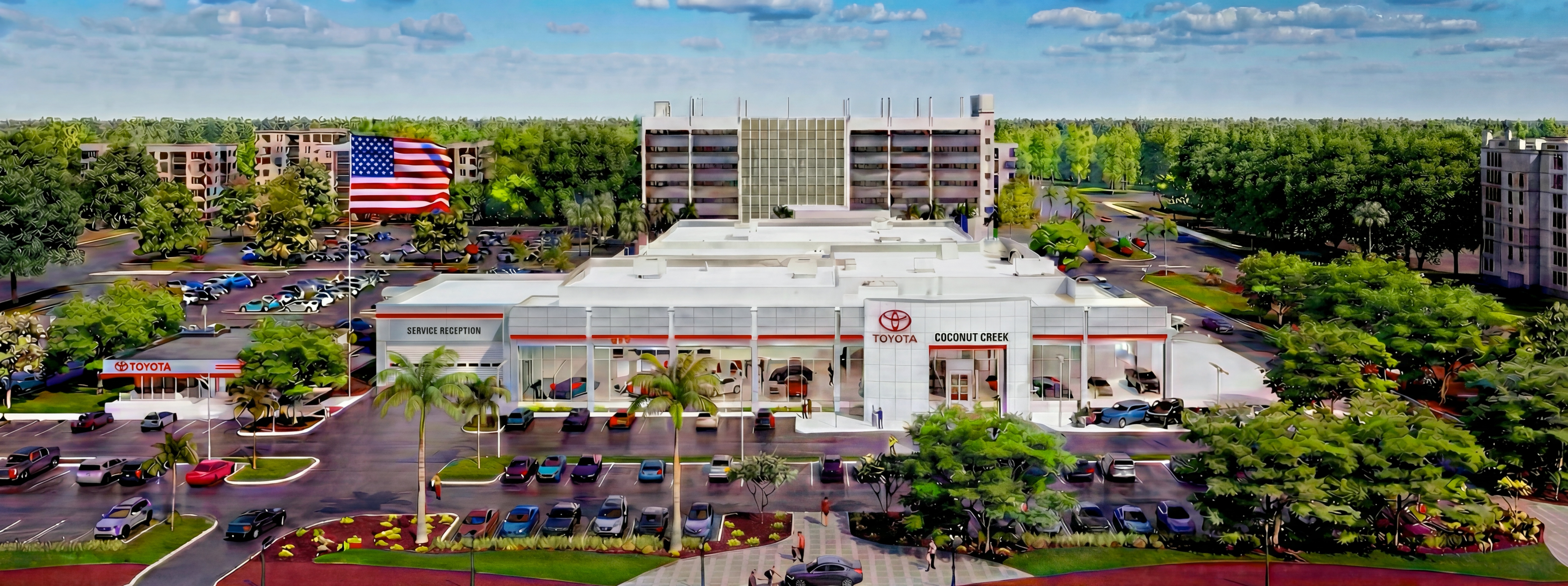 Rendering of the new Toyota of Coconut Creek facility
